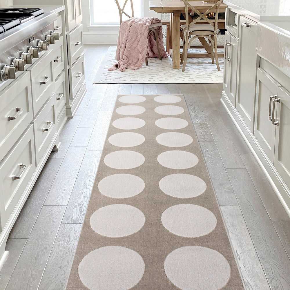 Dylan Modern Geometric Circle Dot High-Low Area Rug