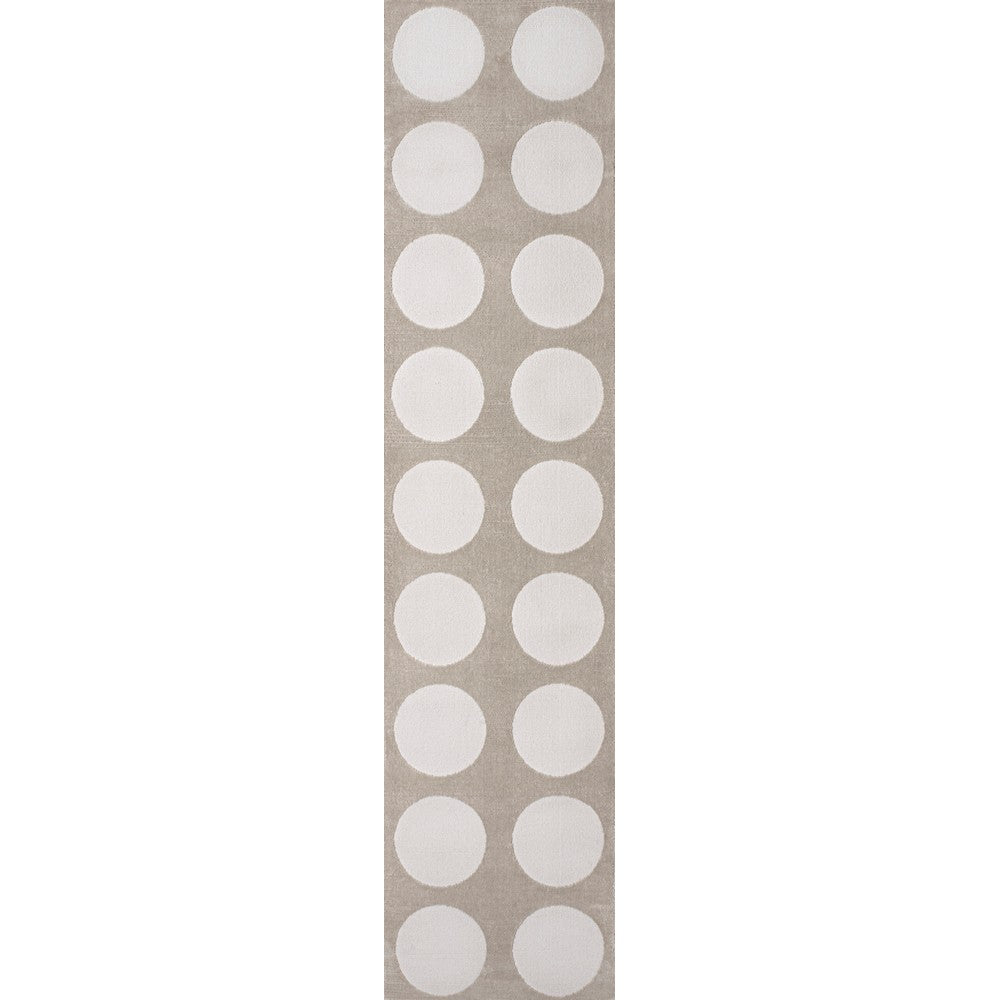 Dylan Modern Geometric Circle Dot High-Low Area Rug