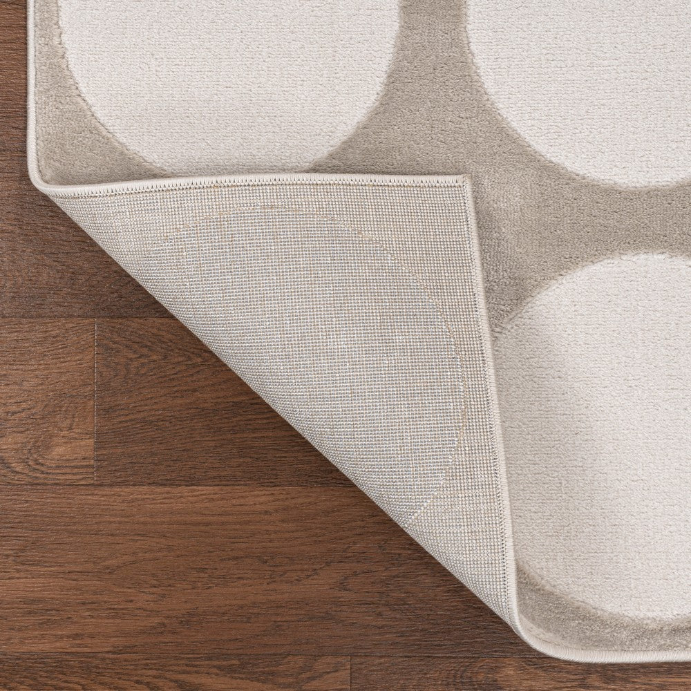 Dylan Modern Geometric Circle Dot High-Low Area Rug