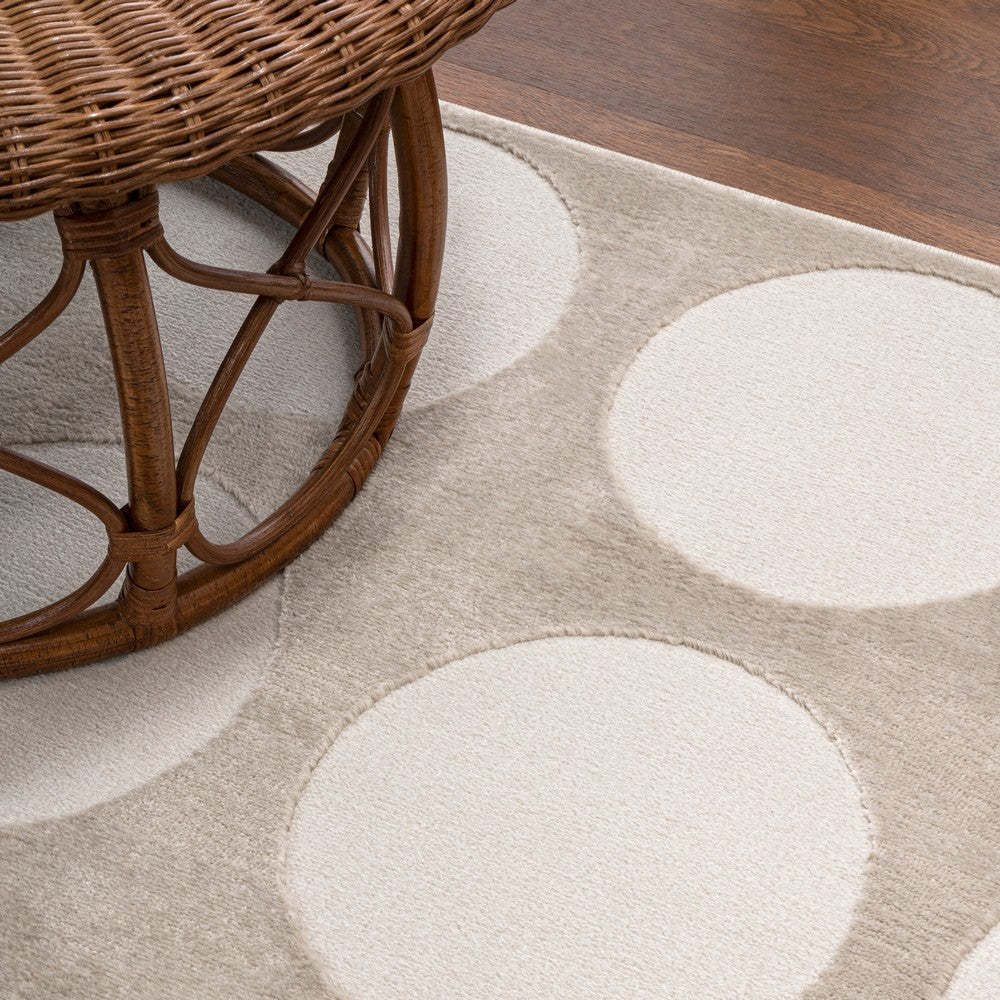 Dylan Modern Geometric Circle Dot High-Low Area Rug