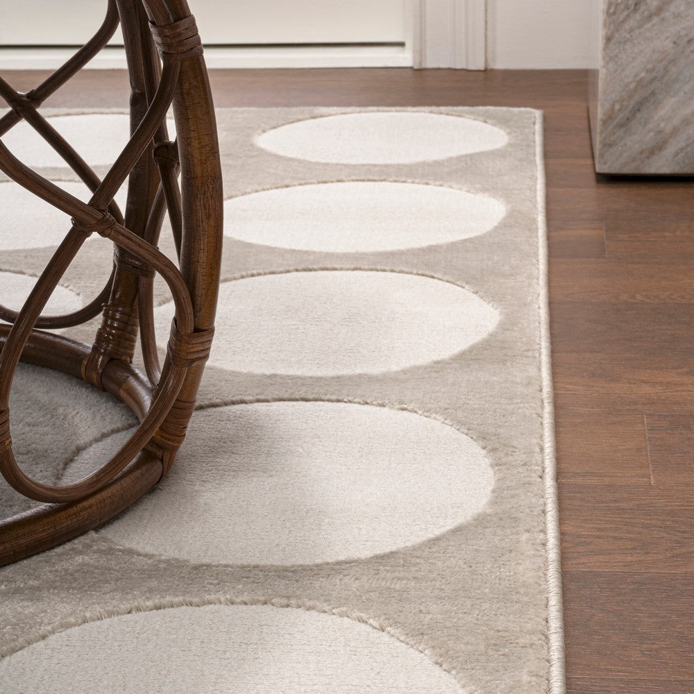 Dylan Modern Geometric Circle Dot High-Low Area Rug
