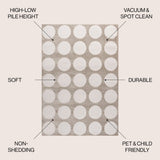 Dylan Modern Geometric Circle Dot High-Low Area Rug