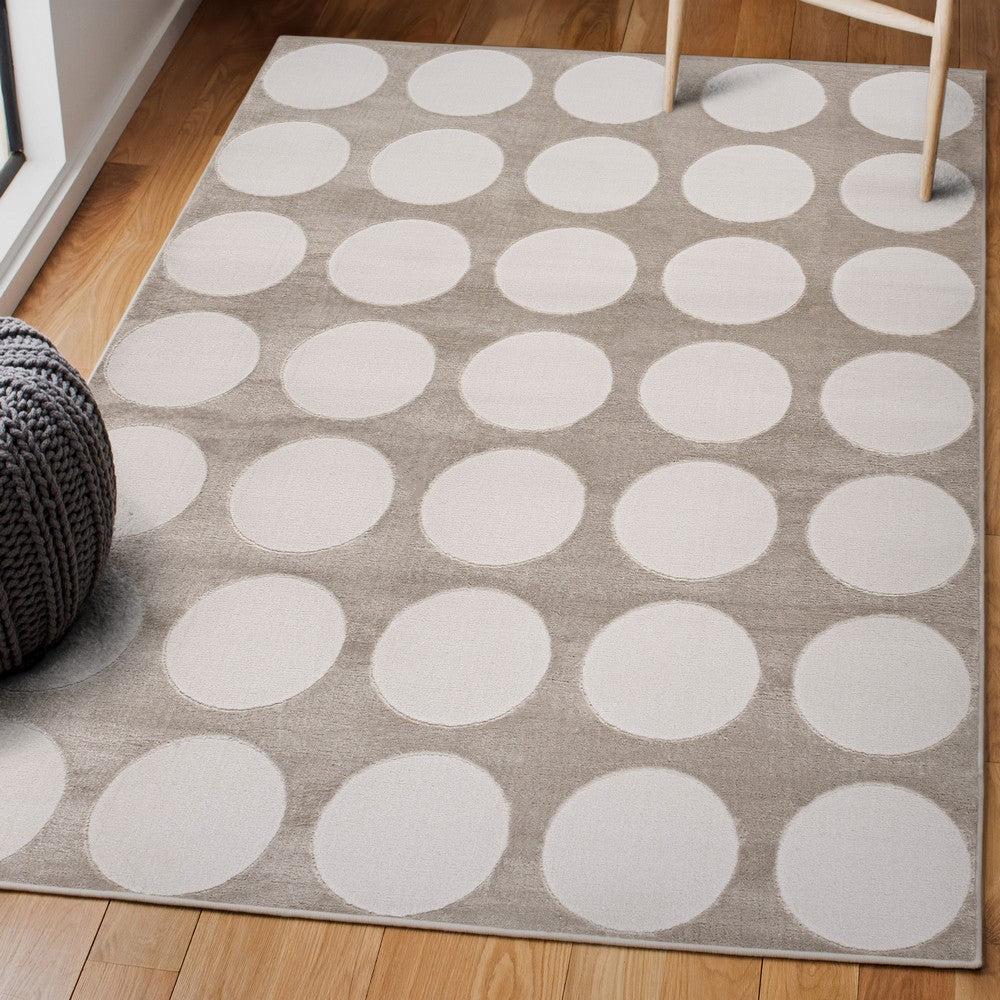 Dylan Modern Geometric Circle Dot High-Low Area Rug