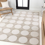 Dylan Modern Geometric Circle Dot High-Low Area Rug