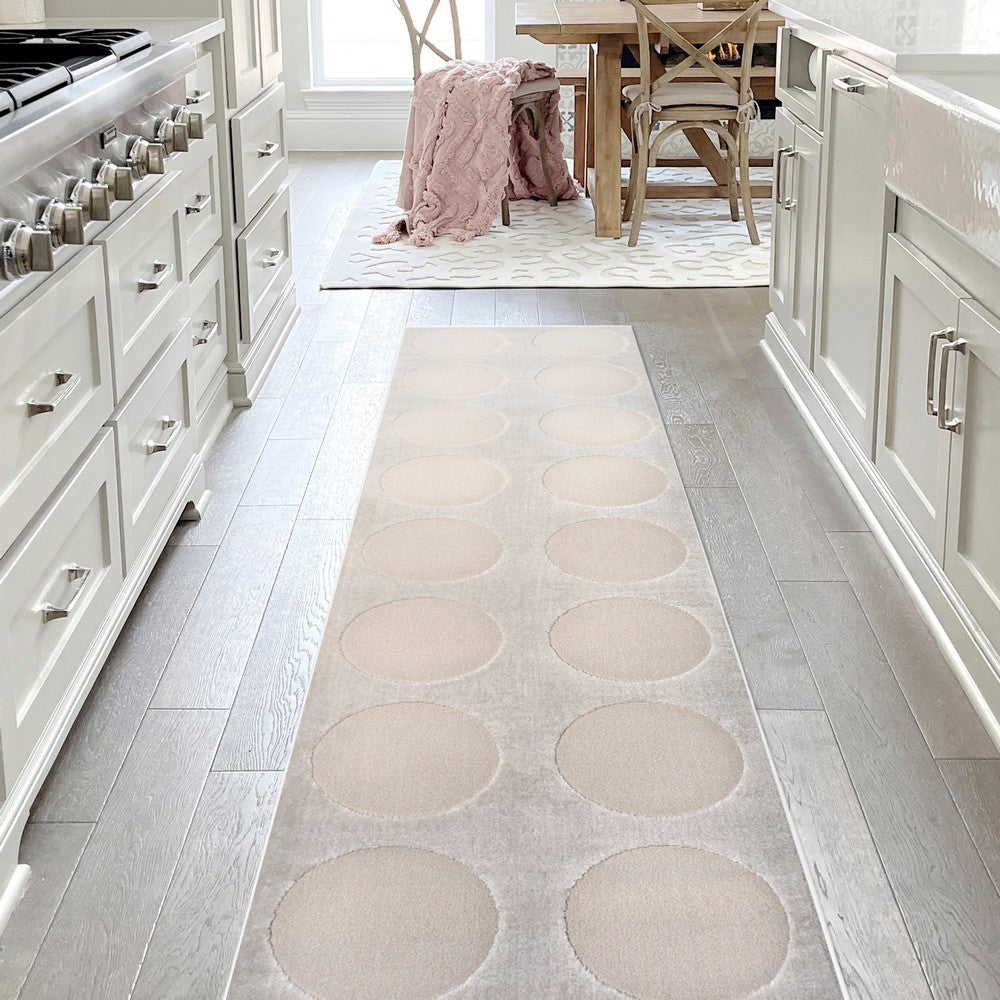 Dylan Modern Geometric Circle Dot High-Low Area Rug