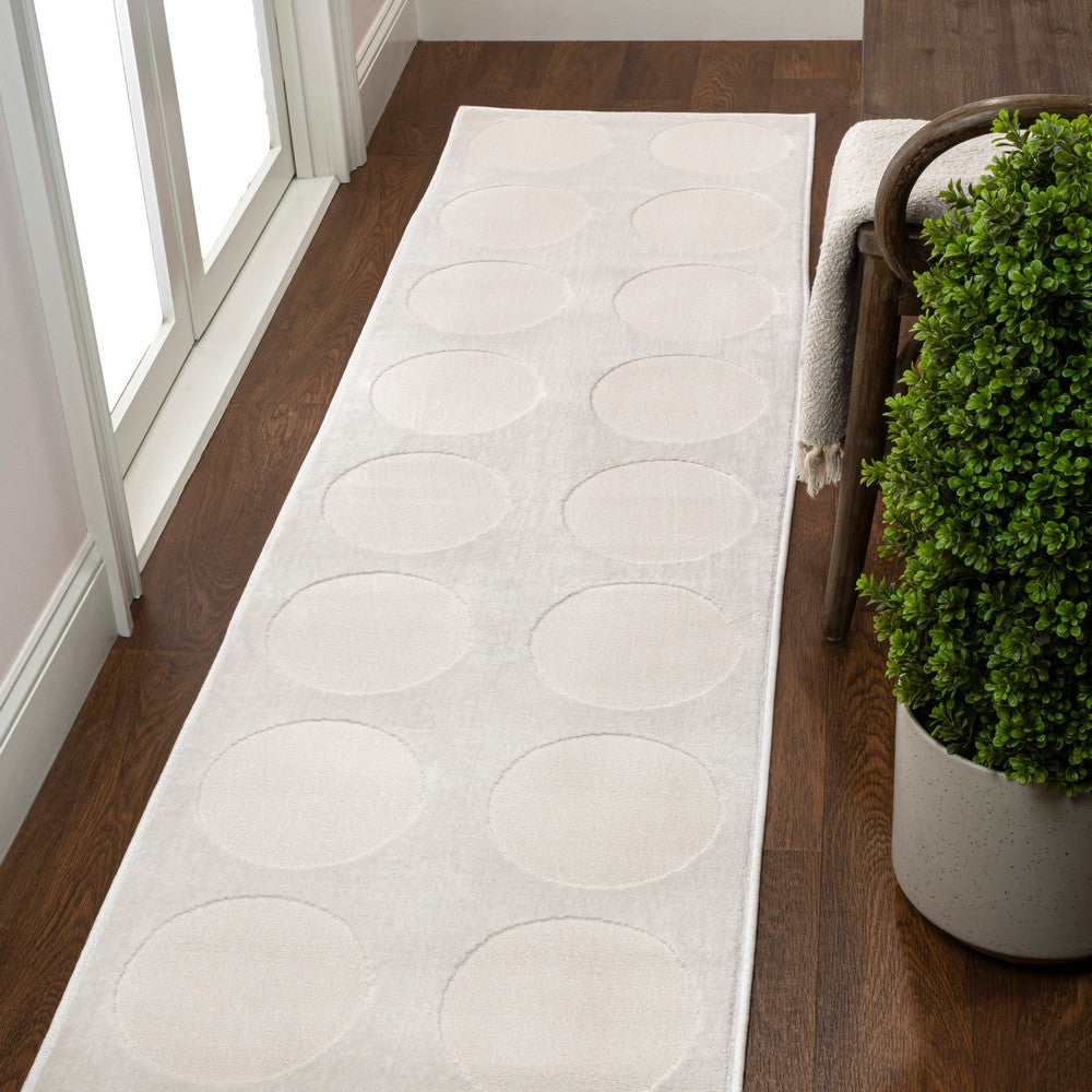 Dylan Modern Geometric Circle Dot High-Low Area Rug