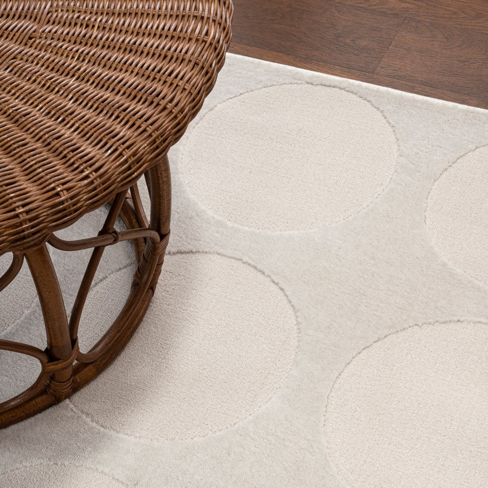 Dylan Modern Geometric Circle Dot High-Low Area Rug