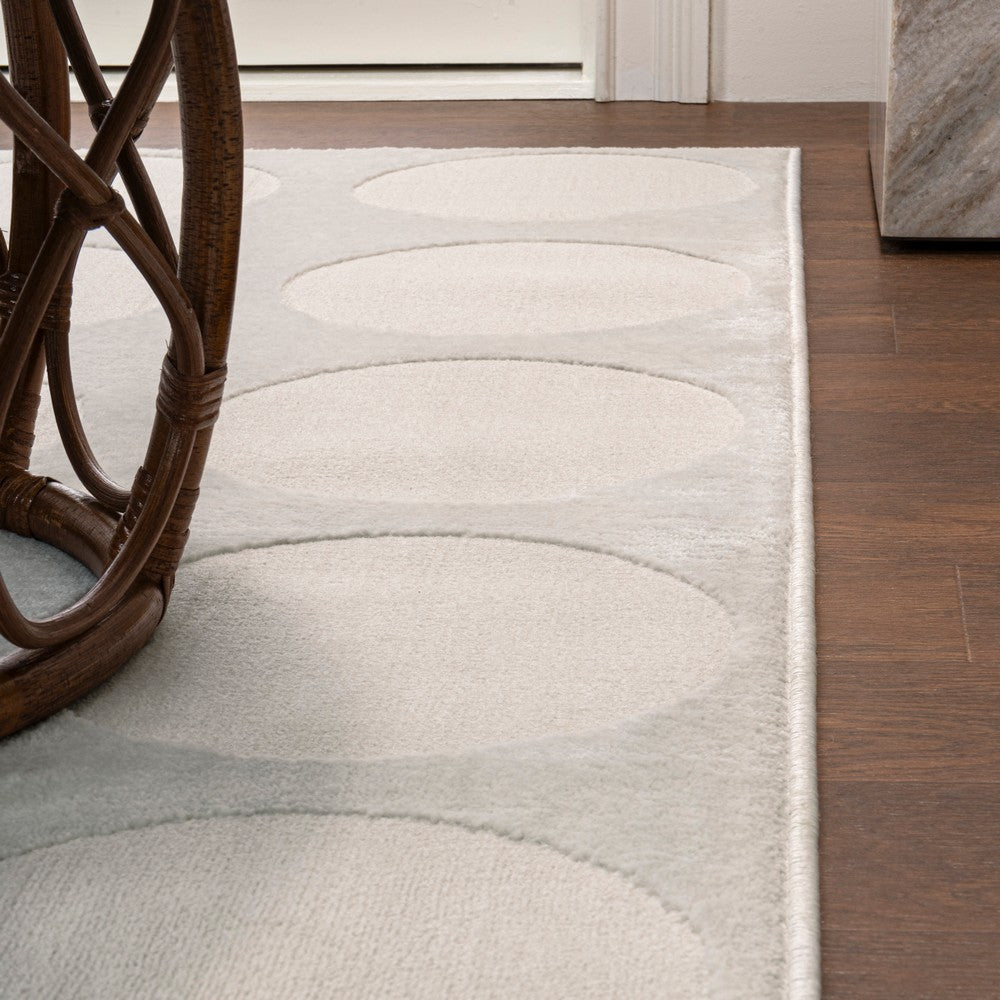 Dylan Modern Geometric Circle Dot High-Low Area Rug