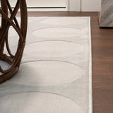 Dylan Modern Geometric Circle Dot High-Low Area Rug