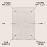 Dylan Modern Geometric Circle Dot High-Low Area Rug