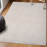 Dylan Modern Geometric Circle Dot High-Low Area Rug