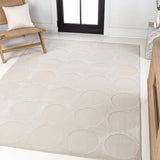 Dylan Modern Geometric Circle Dot High-Low Area Rug
