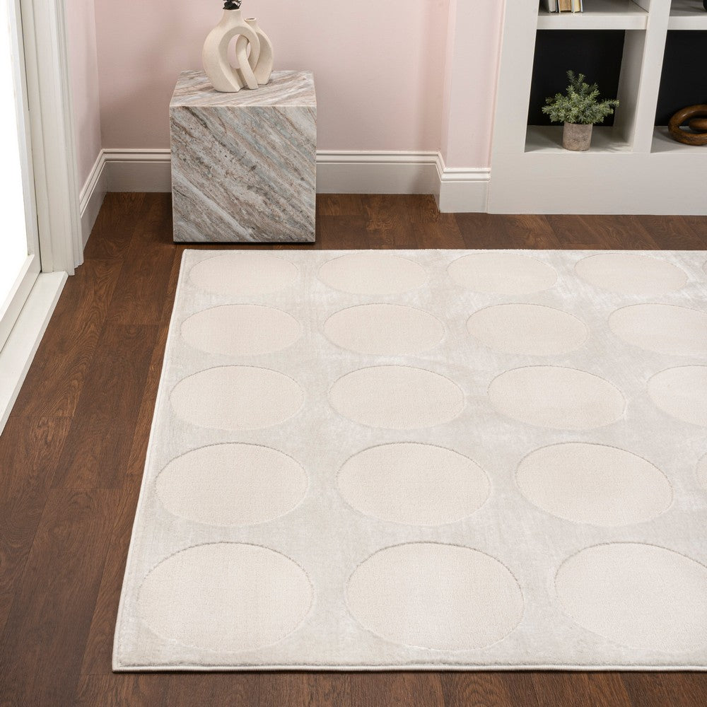Dylan Modern Geometric Circle Dot High-Low Area Rug