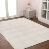 Dylan Modern Geometric Circle Dot High-Low Area Rug
