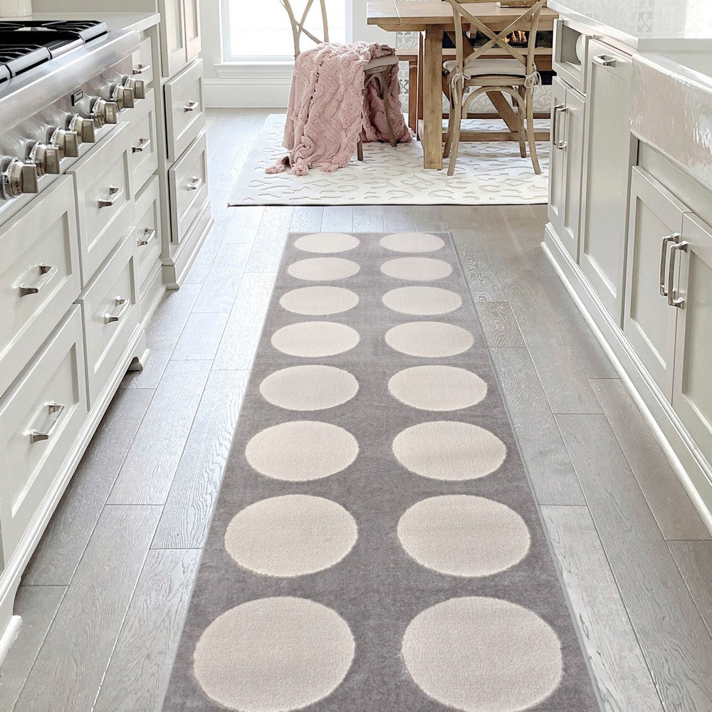 Dylan Modern Geometric Circle Dot High-Low Area Rug