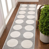 Dylan Modern Geometric Circle Dot High-Low Area Rug