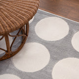 Dylan Modern Geometric Circle Dot High-Low Area Rug