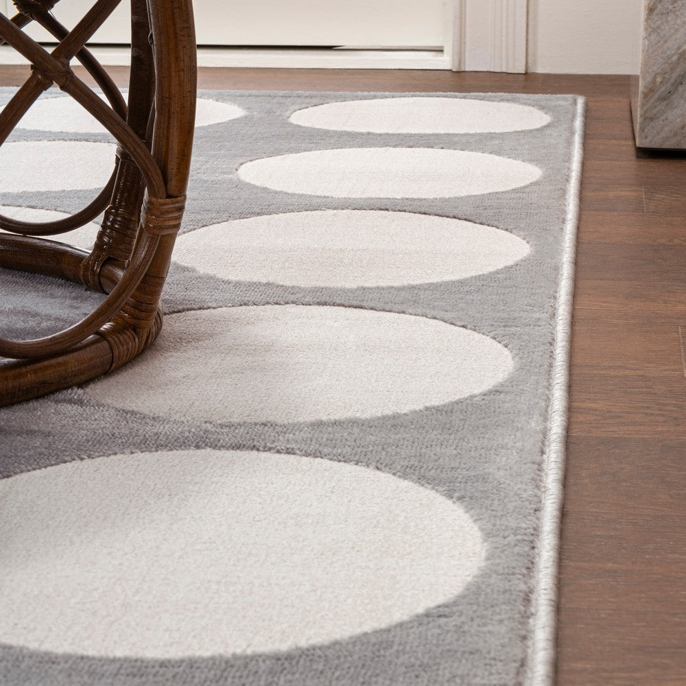 Dylan Modern Geometric Circle Dot High-Low Area Rug