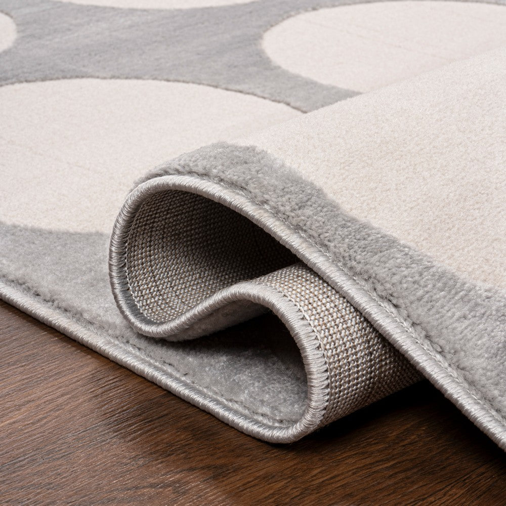 Dylan Modern Geometric Circle Dot High-Low Area Rug