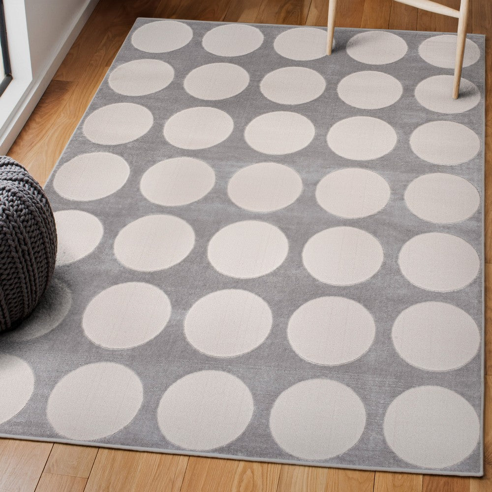Dylan Modern Geometric Circle Dot High-Low Area Rug