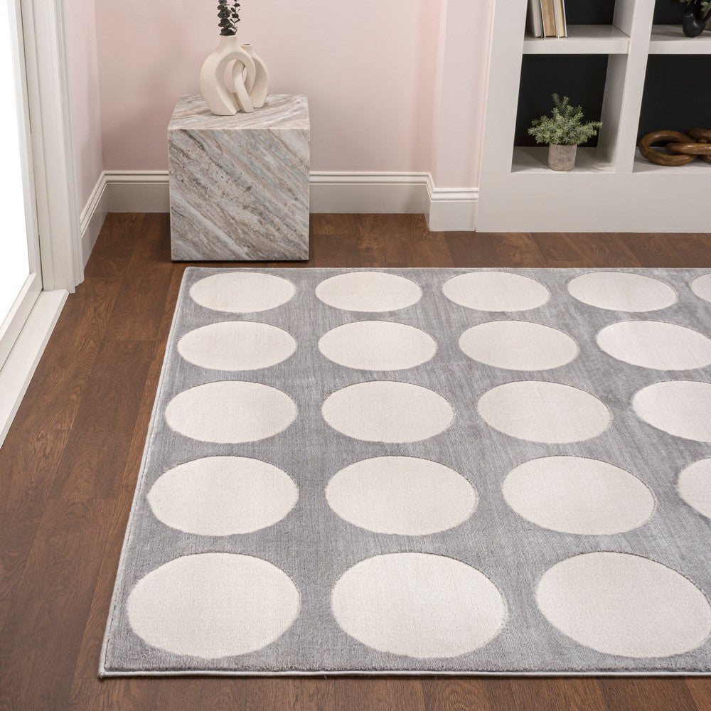Dylan Modern Geometric Circle Dot High-Low Area Rug