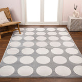 Dylan Modern Geometric Circle Dot High-Low Area Rug