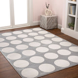 Dylan Modern Geometric Circle Dot High-Low Area Rug