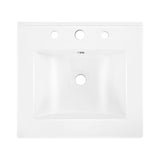 Ceramic Rectangular Ceramic Single Sink Basin Vanity Top