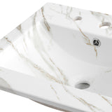 Ceramic Rectangular Ceramic Single Sink Basin Vanity Top