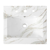 Ceramic Rectangular Ceramic Single Sink Basin Vanity Top