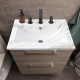 Ceramic Rectangular Ceramic Single Sink Basin Vanity Top