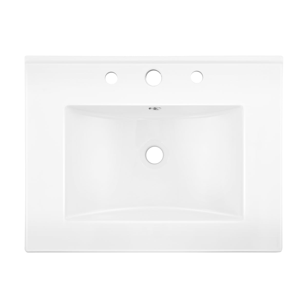 Ceramic Rectangular Ceramic Single Sink Basin Vanity Top