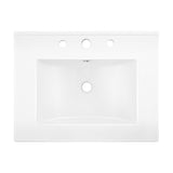 Ceramic Rectangular Ceramic Single Sink Basin Vanity Top