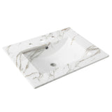 Ceramic Rectangular Ceramic Single Sink Basin Vanity Top