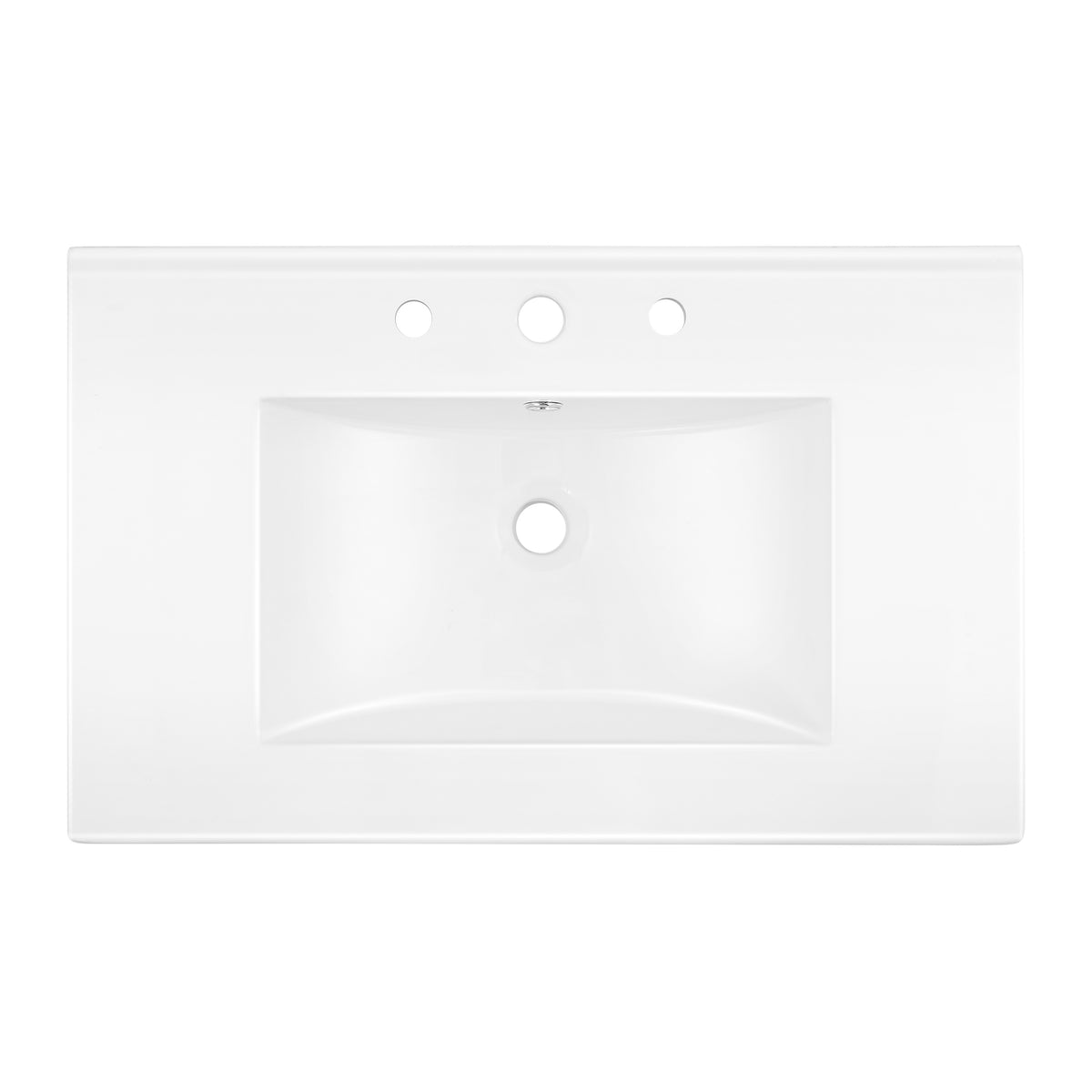 Ceramic Rectangular Ceramic Single Sink Basin Vanity Top