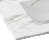 Ceramic Rectangular Ceramic Single Sink Basin Vanity Top