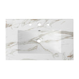 Ceramic Rectangular Ceramic Single Sink Basin Vanity Top