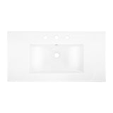 Ceramic Rectangular Ceramic Single Sink Basin Vanity Top