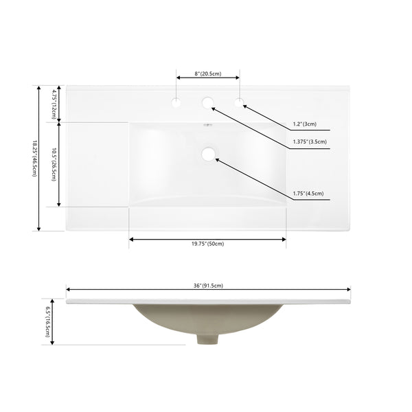Dimension Image White / 36