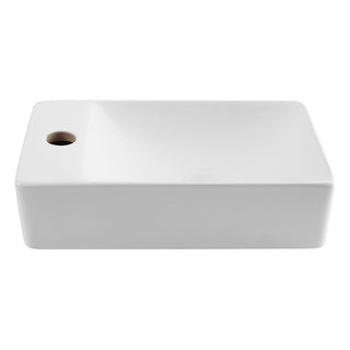 Aurora 15 in. W x 8 in. D Modern Wall Mounted Rectangular Ceramic Mini Sink