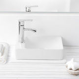 Aurora 15 in. W x 8 in. D Modern Wall Mounted Rectangular Ceramic Mini Sink