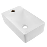 Aurora 15 in. W x 8 in. D Modern Wall Mounted Rectangular Ceramic Mini Sink
