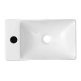 Aurora 15 in. W x 8 in. D Modern Wall Mounted Rectangular Ceramic Mini Sink