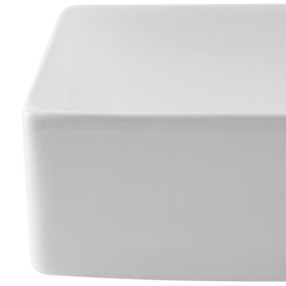 Aurora 15 in. W x 8 in. D Modern Wall Mounted Rectangular Ceramic Mini Sink