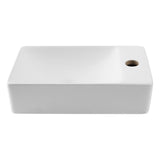 Aurora 15 in. W x 8 in. D Modern Wall Mounted Rectangular Ceramic Mini Sink