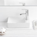 Aurora 15 in. W x 8 in. D Modern Wall Mounted Rectangular Ceramic Mini Sink