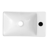 Aurora 15 in. W x 8 in. D Modern Wall Mounted Rectangular Ceramic Mini Sink