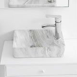 Aurora 15 in. W x 8 in. D Modern Wall Mounted Rectangular Ceramic Mini Sink