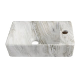 Aurora 15 in. W x 8 in. D Modern Wall Mounted Rectangular Ceramic Mini Sink