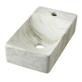 Aurora 15 in. W x 8 in. D Modern Wall Mounted Rectangular Ceramic Mini Sink